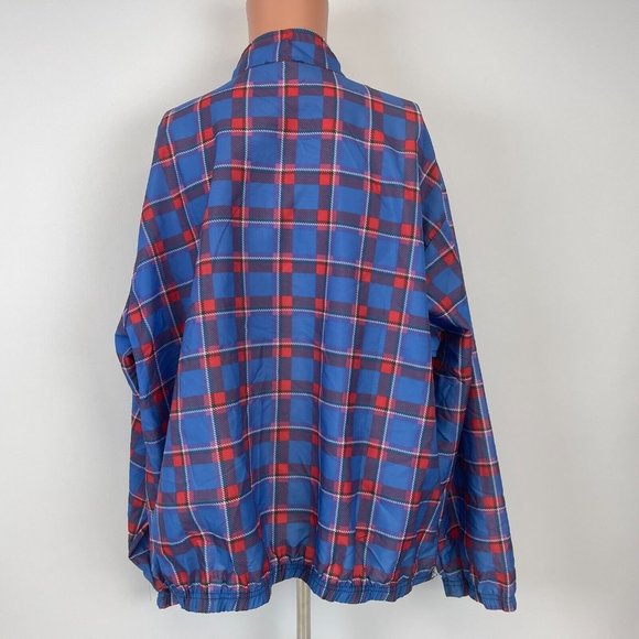 Surf Style Myrtle Beach South Carolina Plaid Windbreaker Jacket Vtg 90s Size XL - Picture 3 of 5
